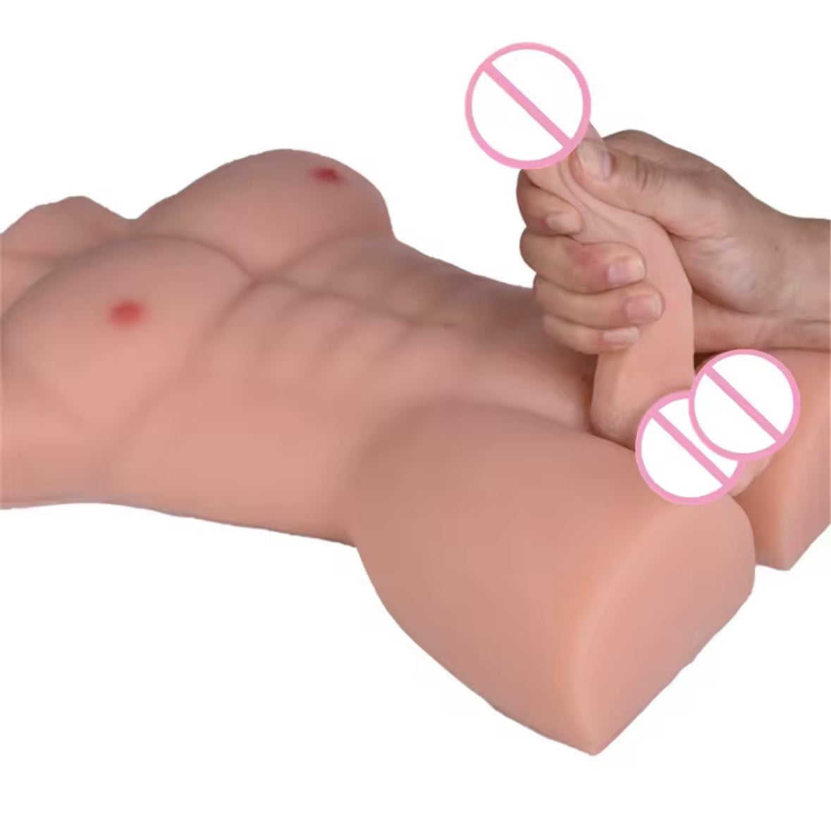 Masturbateur Buste Masculin – Édition XXL 4,5kg – Pénis 22 cm