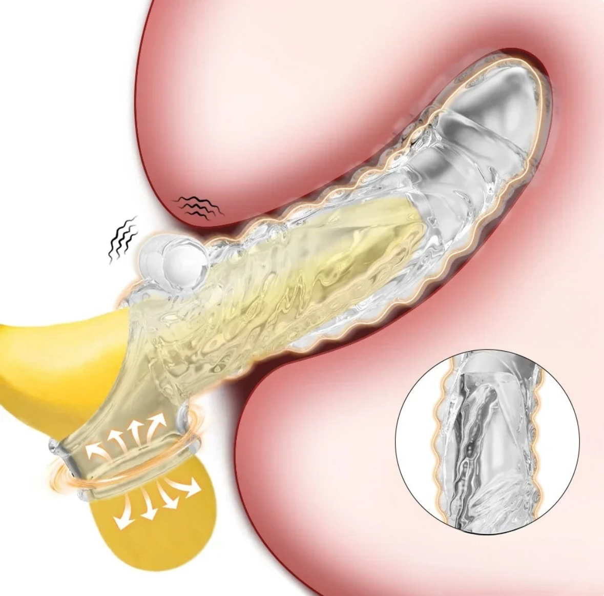 Allongeur de pénis vibrant - Manchon vibrant extensible pour pénis