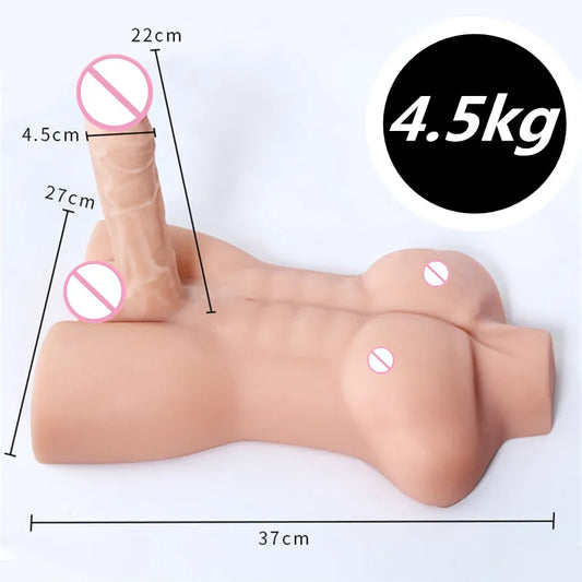 Masturbateur Buste Masculin – Édition XXL 4,5kg – Pénis 22 cm