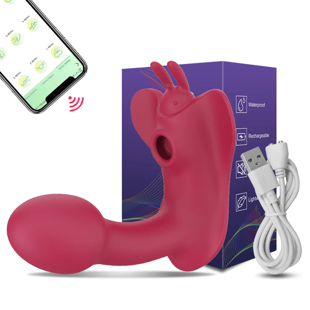 Vibromasseur Connecté “Love Bunny 3 en 1” – Contrôle à distance avec application mobile