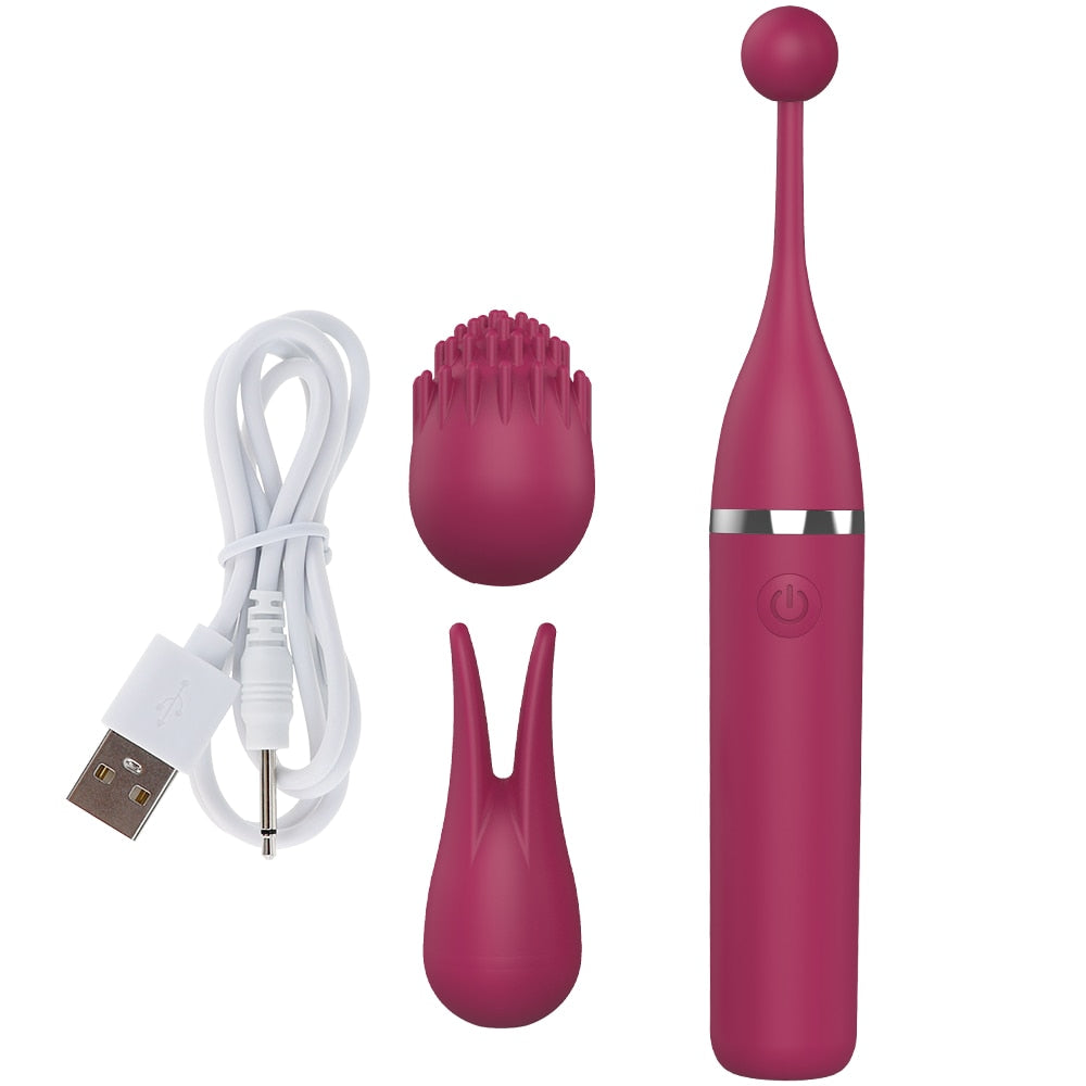 Vibrateur pour Clitoris & point G 3 embouts remplaçable