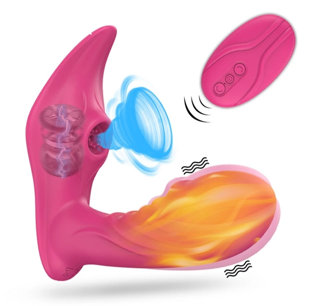 Lucifer Lingerie - Le stimulateur clitoridien à télécommande - Aspire clito télécommandé - Jeux entre adulte - sextoy - Plaisir à deux  Faites jouir votre femme à distance en moins de 30 SECONDES !