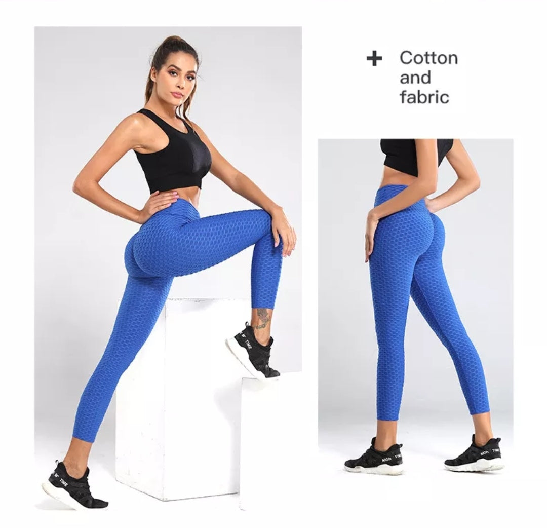 Lucifer On You - Legging de sport PUSH UP ANTI-CELLULITE - Bleu roi - Nouveau design - Prêt à porter féminin - Vetement femme pas cher - Vêtements femme bonne qualité - Matière épaisse et extensible - Femme active et sportive