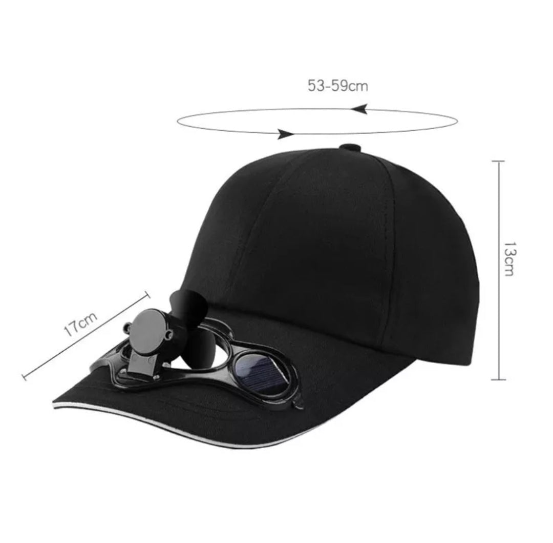Lucifer On You - Casquette alimentée solaire avec mini ventilateur pour l' été  