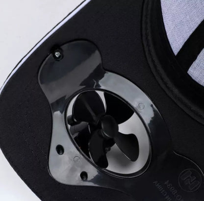 Lucifer On You - Casquette alimentée solaire avec mini ventilateur pour l' été  