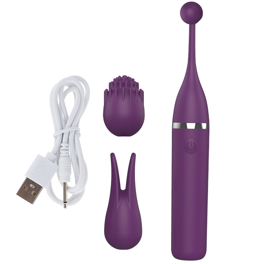 Vibrateur pour Clitoris & point G 3 embouts remplaçable